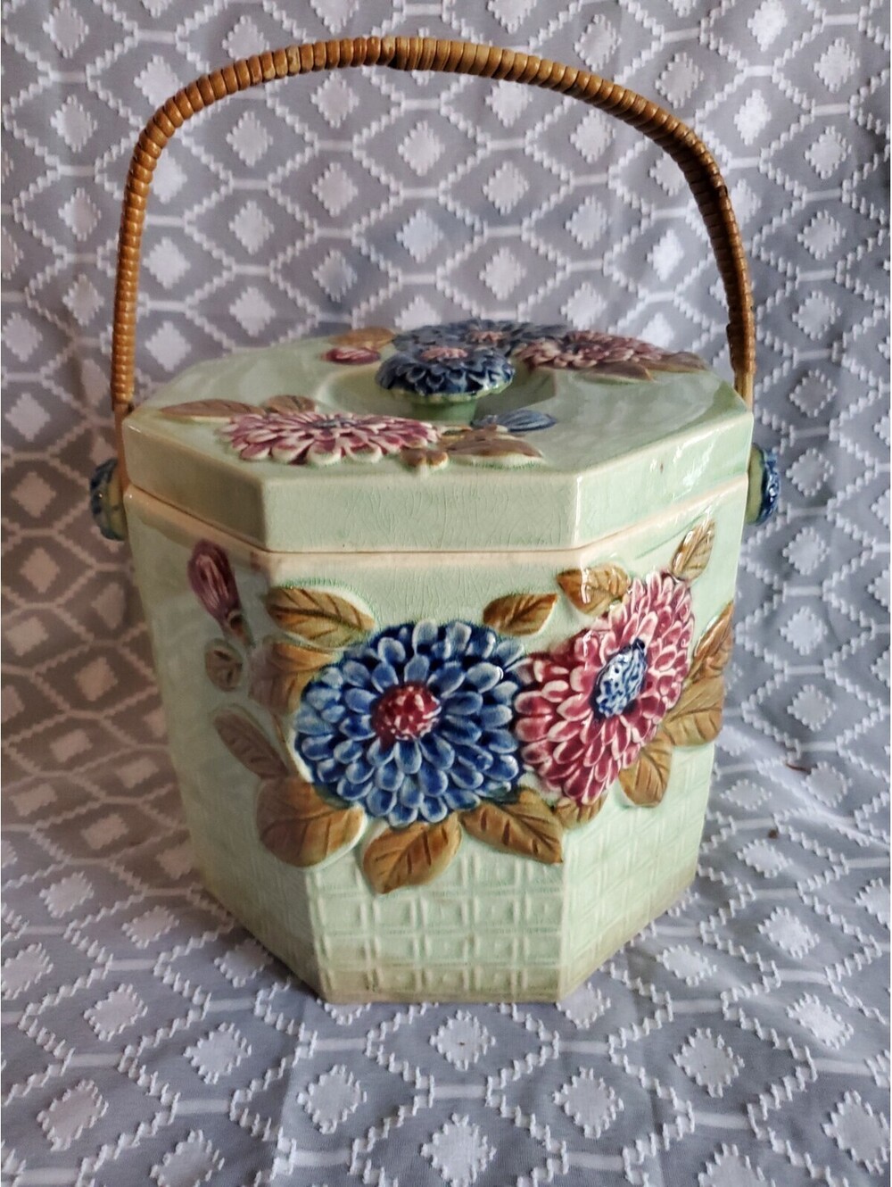 Vtg Japanese Biscuit Jar